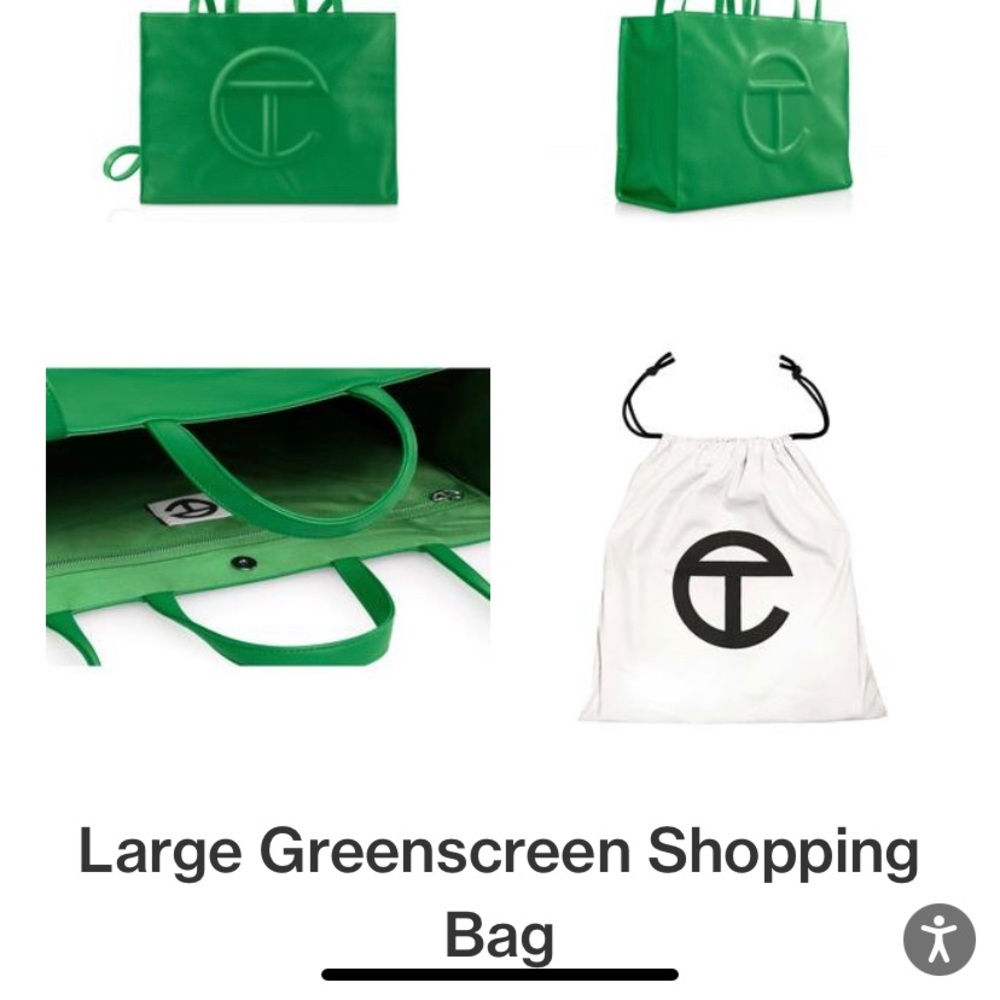 Large Greenscreen Telfar shopping bag 💚